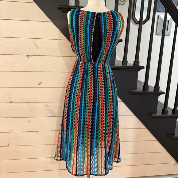 Eve Franco X Anthropologie Rainbow Crochet Midi Dress NWOT Size 0 (XS) - Picture 11 of 16